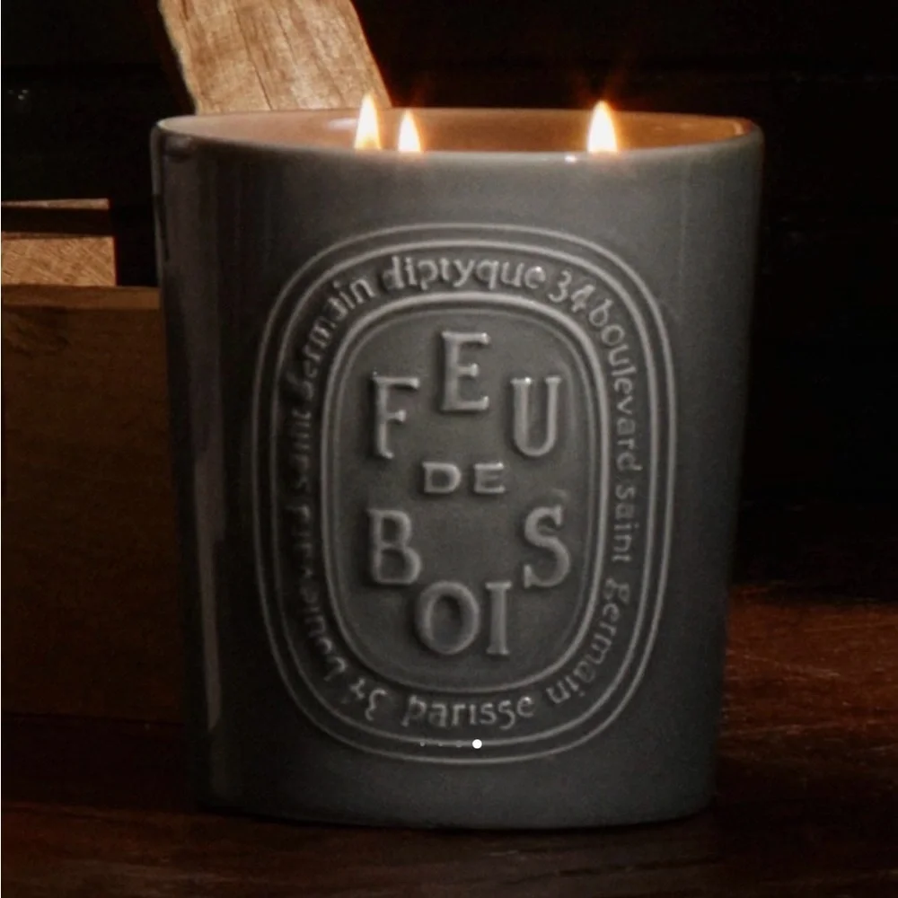 Diptyque Feu De Bois empty candle vessel large